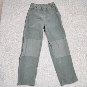 RGBI Polartec Fleece Pants mens Medium Made in USA full zip legs green